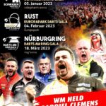 Gabriel Clemens Instagram - Gaga-Heimspiele im Südwesten! 🎉🎯 Neben der Gala in Saarbrücken am 09.06. stehen direkt zu Beginn der neuen Saison 3 weitere Galas an, bei denen auch der German Giant Gabriel Clemens am Start sein wird! 😍 Seid dabei! 🥳 🎟️Tickets unter: pdc-europe.tv