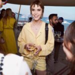 Gaia Weiss Instagram - What a treat to be able to escape for a moment and enjoy a glass of wine in very good company. Thanks @vanityfair and @loropiana for a lovely evening. 📸 @saskialawaks