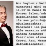 Gani Müjde Instagram - Benim kuşağımdan, kayan ilk kuyrukluyıldız oldu Metin Uca... Sevgimiz yoldaşı olsun...