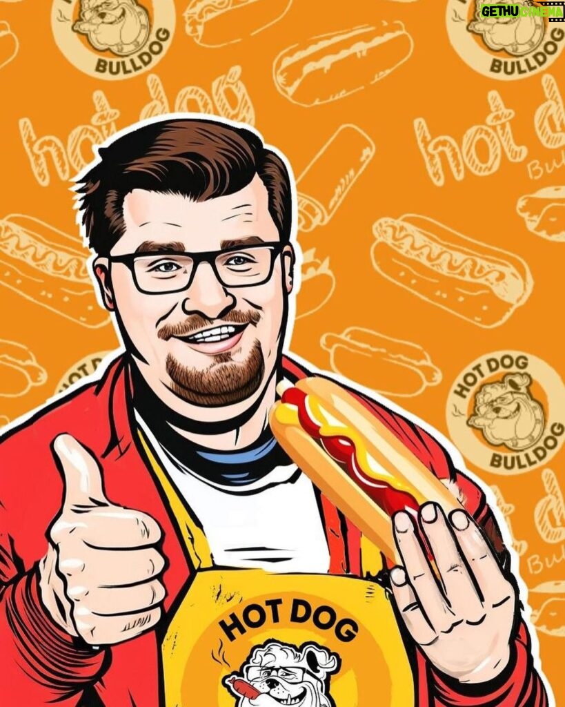 Garik Kharlamov Instagram - Такое ощущение , что нарисовали каких-то моих родственников. Первый грузин , второй кореец )) Мне нравится ) И да … в @hotdogbulldog появились новые вкусные хот-доги ! Приходите пробовать !