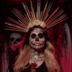 Garima Chaurasia Instagram - 🧛‍♀️💀 SKULL QUEEN 💀🧛‍♀️ 🎃 Happy Halloween 🎃 . . My 2nd Makeup look💁🏻‍♀️😬 How’s the look guys? . Last one is my fav👻 . PS: it was so tough for me to paste these big size rhinestones on face 🙆🏻‍♀️ Still I managed some how😅 Meri thodi Bht face art skills🙈 Makeup & edit by : 💁🏻‍♀️ 📸: @nitin_.1610 #halloween #halloweenmakeup #faceart #gimaashi #facepaint #gimaashi #gimaians #halloween2023 #skull #skullqueen