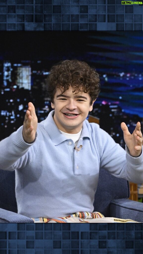 Gaten Matarazzo Instagram - @gatenm123 sets up what to expect from @sweeneytoddbway! #FallonTonight The Tonight Show Starring Jimmy Fallon