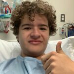 Gaten Matarazzo Instagram – Surgery number 4! This is a big one! To learn more about Cleidocranial Dysplasia and how you can help those with the condition you can go to ccdsmiles.org.