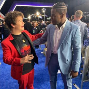 Gaten Matarazzo Instagram - Star Wars The Rise of Skywalker premiere last night! Thanks to my team for making it happen @kimbermakeup @lulureneeb @neotericarms @slash.agency