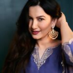 Gauahar Khan Instagram - Purple Passion 💜 ! swipe left Outfit : @almaaribypooja Jewellery : @bharatsonsjewellers Styling : @devs213 assisted by @krutikaa_sharma 📸 : @dieppj Mumbai, Maharashtra
