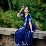Gayathri Sri Instagram - 💙 Outfit @ledarla_design_studio Photography @daviddanield11 Mua @inja_makeup_studio #gayusri