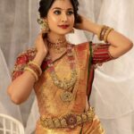 Gayathri Sri Instagram - Bridal #2... . Makeup by:@mystylemakeover_studio . FT:@gayu_sri_offl . Shotby:@vdop_photography . Saree:@mylaikumaran . Saree drape:@style_with_anbu . Blouse:@kavyavigneshofficial . Hairdo:@mahi_hairdo . Jewel:@krishya_bridal_collections . #vdopphotography #portrait #traditional #beauty #bridalmakeup #bridallook #beautyshots #portraitphotography #chennaimodels #chennaifashiondesigner #fashionstyle #love #model #instagram #bridalsarees #outfit #stylish Chennai, India