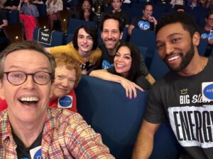 Ginger Gonzaga Instagram - This is my current @bigslickkc family playing FamilyFeud for @childrensmercy floor 5 Sutherland! So much fun! 

#bigslick #childrensmercy #dylanbaker #anthonyhill #paulrudd #finnwolfhard #beckyannbaker #charity