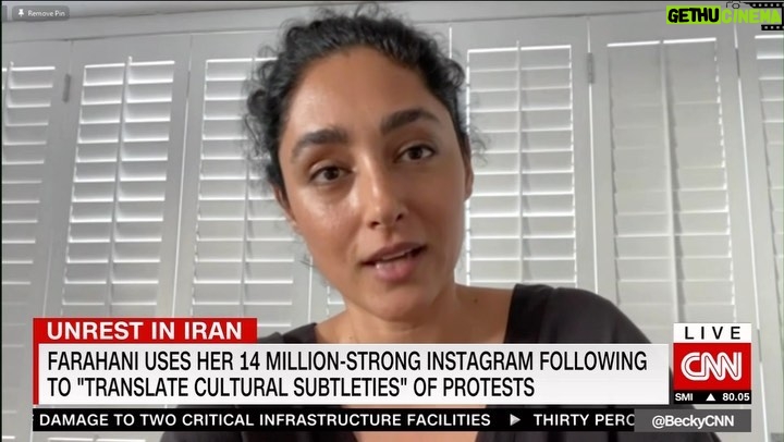 Golshifteh Farahani Instagram - Our job is to be the Echo of the voice that is coming from inside Iran. Interview with great journalist @beckycnn that I admire a lot for @CNN