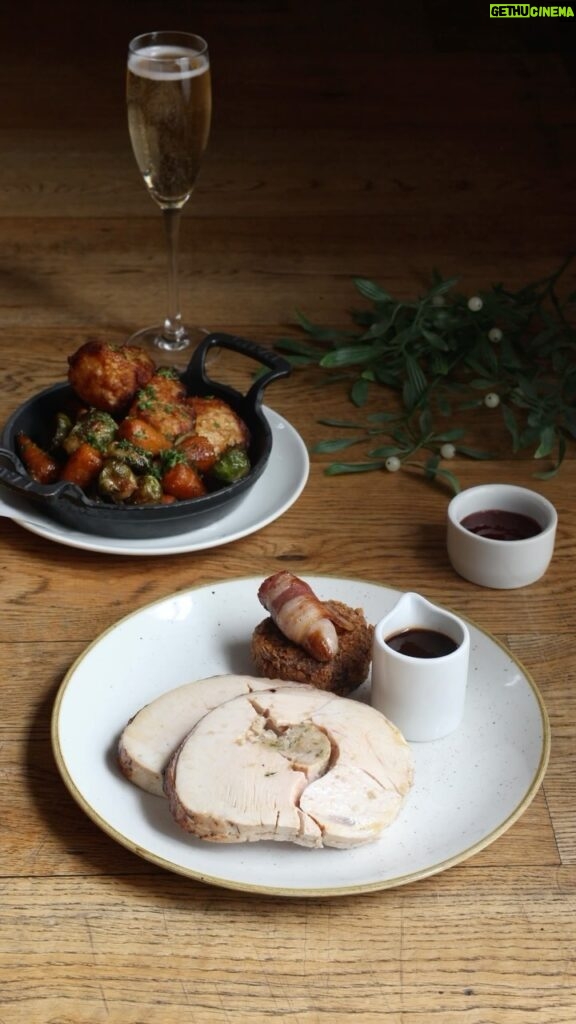 Gordon Ramsay Instagram - The countdown to the Greatest Christmas Ever is on !! Tuck into our tasty roast turkey with pigs in blankets, stuffing and veggies at @gordonramsaybarandgrill ! Gordon Ramsay Bar and Grill