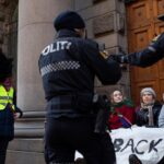 Greta Thunberg Instagram - We have now closed 10 ministries in Oslo! The police have removed us from multiple ministries the last three days, but we are back! If you want to support us you can: - Donate money to Natur og Ungdoms fundraiser to help organize the demonstrations and to help cover the fines that the demonstrators has gotten the last few days - Spread information about the ongoing human rights violation in Norway - Sign the petition @amnesty_norge has made to remove the windmills at Fosen Foto nr 7-8: Thor Due
