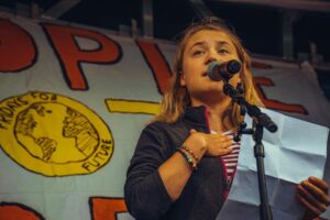 Greta Thunberg Instagram - “Our so-called leaders still think they can bargain with physics and negotiate with the laws of nature. They speak to flowers and forests in the language of US dollars and short-term economics. They hold up their quarterly income reports to impress the wild animals. They read stock-market analysis to the waves of the ocean, like fools.

We are approaching a precipice. And I would strongly suggest that those of us who have not yet been greenwashed out of our senses stand our ground. Do not let them drag us another inch closer to the edge. Not one inch. Right here, right now, is where we draw the line.”

Some excerpts from The Climate Book have been published in The @Guardian . Read the full text in the link in my bio.

📸:Albin Haglund