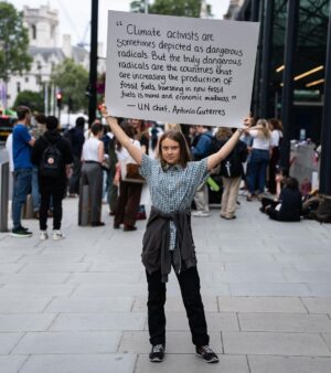 Greta Thunberg Instagram - We need climate activists now more than ever. After a summer full of extreme weather and shattered records, the world is still gearing up towards climate catastrophe. People all over the globe are already experiencing the first hand consequences of this crisis, and it will get much worse unless we radically change course. The world leaders have proven time and time again that they are not going to “save us”, rather they spend their time creating conditions to benefit themselves and big destructive industries. It now falls on us to step up. Everyone who has the possibility to speak up and take action have a moral obligation to do so. On September 15th we will once again strike for climate justice, to #EndFossilFuels . We need you to join us! Check your local Fridays For Future group and find out more at fridaysforfuture.org .
📸: @mattjarvismedia