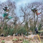Greta Thunberg Instagram - South of France. While the French gouvernement intends to build a huge private highway (the A69) on fertile lands, wet zones and forests instead of improving the existing public roads, railways and bus, French activists from @lavoieestlibre and @gnsa_officiel organise to climb into the trees. They pacifically occupy the land in order to avoid the cutting - what’s more illegal at this time of year according to the protected species living there. Facing extreme violence from the police, as continuous tear gaz jet, siege to hinder their access to food and sleep privation, the locals made a complaint at UN. The special rapporteur on environmental defenders @forst.michel came yesterday on-site, but the situation is still tense. Activists should not face such persecutions while simply preventing illegal destruction and fighting for a liveable future for all. We need environmental democracy, not criminalisation of environmental defenders. #stopA69 Photo credits @gyppae & @alexis_pichot Saïx