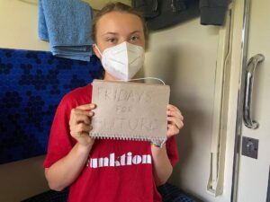 Greta Thunberg Instagram - Week 254. When you travel without flying, you often find yourself stuck on trains nonstop for several days. Today is one of those days, which means that the Friday strike this week will be from a train. #FridaysForFuture #ClimateStrike