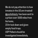 Gucci Mane Instagram - This is unacceptable! #movepooh #prisonreform @potus @vp @kamalaharris