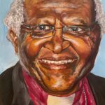 Gugu Mbatha-Raw Instagram - Felt compelled to pick up my paintbrush and capture the Joy of Desmond Tutu. ❤️ Before he joined the church, Desmond Tutu was a teacher and taught my Dad at school during the Apartheid era. My Dad always remembers his charismatic readings of Oliver Twist when they studied Charles Dickens in his South African high school. The power of lively storytelling left a deep impression. I’m still learning from Tutu’s words today… here are some of my favourite things he said: We are made for goodness. We are made for love. We are made for friendliness. We are made for togetherness. We are made for all of the beautiful things that you and I know. We are made to tell the world that there are no outsiders. All are welcome: black, white, red, yellow, rich, poor, educated, not educated, male, female, gay, straight, all, all, all We all belong to this family, this human family, God's family. We were made to enjoy music, to enjoy beautiful sunsets, to enjoy looking at the billows of the sea and to be thrilled with a rose that is bedecked with dew. Human beings are actually created for the transcendent, for the sublime, for the beautiful, for the truthful.… and all of us are given the task of trying to make this world a little more hospitable to these beautiful things. If you are neutral in situations of injustice, you have chosen the side of the oppressor. Discovering more joy does not, save us from the inevitability of hardship and heartbreak. In fact, we may cry more easily, but we will laugh more easily too. Perhaps we are just more alive. Yet as we discover more joy, we can face suffering in a way that ennobles rather than embitters. We have hardship without becoming hard. We have heartbreaks without being broken. Transformation begins in you, wherever you are, whatever has happened, however you are suffering. Transformation is always possible. We do not heal in isolation. When we reach out and connect with one another-when we tell the story, name the hurt, grant forgiveness, and renew or release the relationship-our suffering begins to transform. 🦋 #desmondtutu #joy #art #transformation