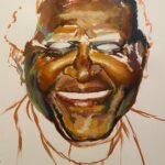 Gugu Mbatha-Raw Instagram - Felt compelled to pick up my paintbrush and capture the Joy of Desmond Tutu. ❤️ Before he joined the church, Desmond Tutu was a teacher and taught my Dad at school during the Apartheid era. My Dad always remembers his charismatic readings of Oliver Twist when they studied Charles Dickens in his South African high school. The power of lively storytelling left a deep impression. I’m still learning from Tutu’s words today… here are some of my favourite things he said: We are made for goodness. We are made for love. We are made for friendliness. We are made for togetherness. We are made for all of the beautiful things that you and I know. We are made to tell the world that there are no outsiders. All are welcome: black, white, red, yellow, rich, poor, educated, not educated, male, female, gay, straight, all, all, all We all belong to this family, this human family, God's family. We were made to enjoy music, to enjoy beautiful sunsets, to enjoy looking at the billows of the sea and to be thrilled with a rose that is bedecked with dew. Human beings are actually created for the transcendent, for the sublime, for the beautiful, for the truthful.… and all of us are given the task of trying to make this world a little more hospitable to these beautiful things. If you are neutral in situations of injustice, you have chosen the side of the oppressor. Discovering more joy does not, save us from the inevitability of hardship and heartbreak. In fact, we may cry more easily, but we will laugh more easily too. Perhaps we are just more alive. Yet as we discover more joy, we can face suffering in a way that ennobles rather than embitters. We have hardship without becoming hard. We have heartbreaks without being broken. Transformation begins in you, wherever you are, whatever has happened, however you are suffering. Transformation is always possible. We do not heal in isolation. When we reach out and connect with one another-when we tell the story, name the hurt, grant forgiveness, and renew or release the relationship-our suffering begins to transform. 🦋 #desmondtutu #joy #art #transformation
