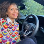 Gugu Mbatha-Raw Instagram - Sweater weather! 🌈 🌈🌈 Driving into Autumn @audiuk Thank you for the ride! #ad #grateful