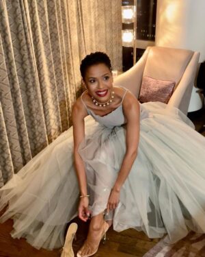 Gugu Mbatha-Raw Instagram - LIFT off! ✈️ Such a joyful night at the Lift premiere last night @lincolncenter 🥂 Thank you to our wonderful cast and crew in London, Belfast and Italy!! 
Can’t wait to share the fun with you when the film comes to Netflix on Friday! ✨