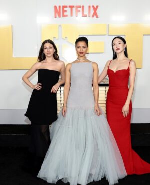 Gugu Mbatha-Raw Instagram - LIFT off! ✈️ Such a joyful night at the Lift premiere last night @lincolncenter 🥂 Thank you to our wonderful cast and crew in London, Belfast and Italy!! 
Can’t wait to share the fun with you when the film comes to Netflix on Friday! ✨