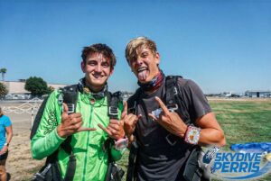 Gus De St. Jeor Instagram - I believe I can fly... 🪂 
Probably the craziest thing I’ve ever done! Highly recommend 🙌🏻 thank you @skydive_perris 

If you want to see the full video of me flying, it’s coming out on our YouTube tomorrow ;)