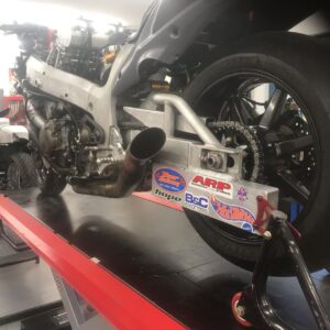 Guy Martin Instagram - Good run out on the Hayabusa yesterday at @straightliners_events. Topped the time sheet on Sunday, with a top speed of only 254mph. Time to change tactic! Watch this space. 

Ta to Pete and Martin for being top lads. 

More tea vicar! 

#guymartin #project300