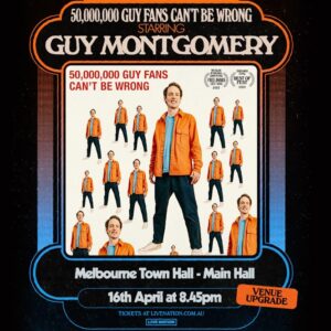 Guy Montgomery Instagram - Melbourne (pictured here out of focus) 

To celebrate the first of February (one of my top twenty-nine days in February) and also with the forceful encouragement of my manager, I have upgraded one of my shows in your upcoming comedy festival to the Main Town Hall

Now obviously a post like this is bound to raise a lot of questions. Is this due to public demand? Is it a hubristic PR move that ultimately sees me perform my show in a big, beautiful empty room? What are my other favourite twenty eight days in February? As it stands, it is too soon to answer any of these questions but the fact remains it is happening and I am both overwhelmed and excited