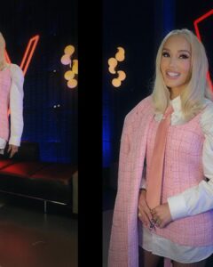 Gwen Stefani Instagram - 🩷✨🤍 m/u: @ernestocasillas + @gxvebeauty hair: @hair_sulon nails: @eriishizu full look: @GCDSwear styling: @robzangardi + @marielhaenn