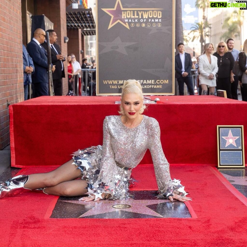 Gwen Stefani Instagram - We proudly welcome Gwen Stefani to the Hollywood Walk of Fame! @gwenstefani #walkoffamer #starceremony #walkoffame #gwenstefani 📷 @imagerybyoscar | HCC