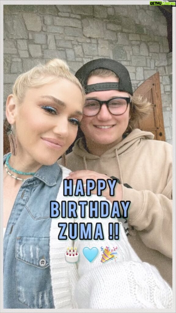 Gwen Stefani Instagram - happy 15th birthday Zuma !!! we love u more than anything 🩵🎉🎂