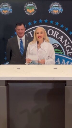 Gwen Stefani Instagram - back in the 7-1-4 days, i’ll always be an Orange County girl ♥️ thank you to the County of Orange for the incredible honor + induction to first ever the Hall of Fame !! gx