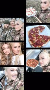 Gwen Stefani Instagram - family fun this holiday weekend 🍕 🏕️ :) gx