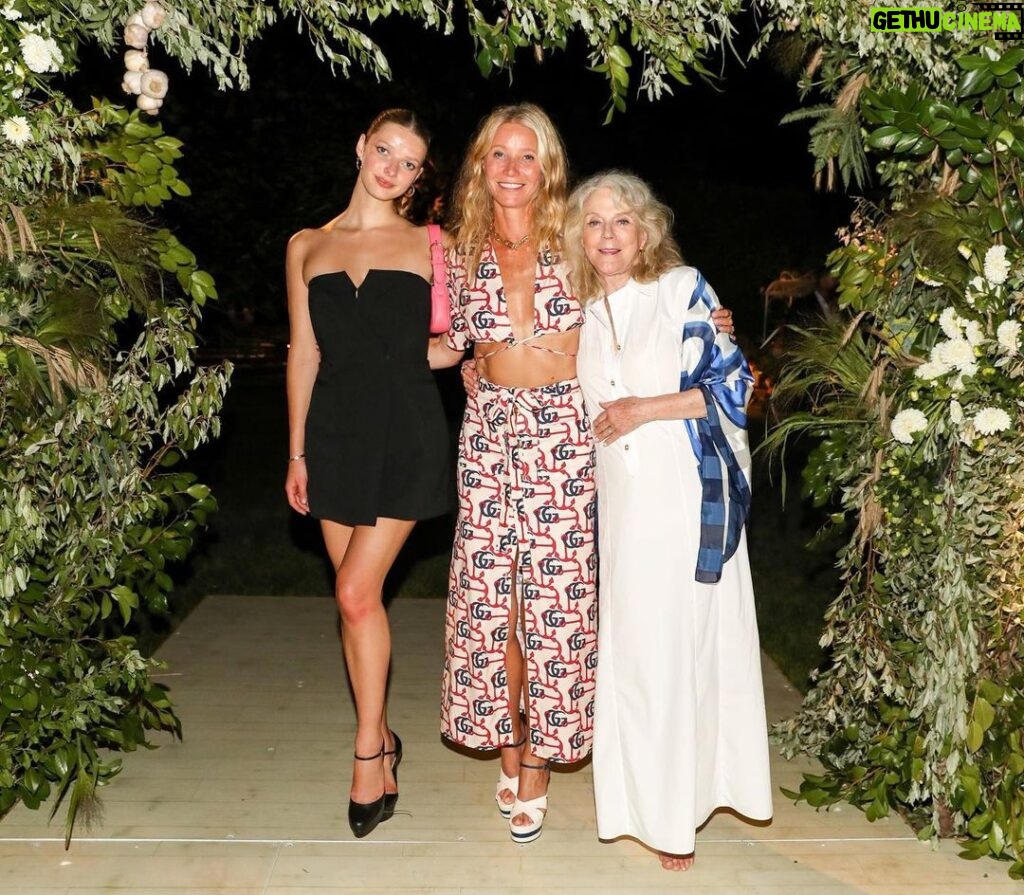Gwyneth Paltrow Instagram - GG for @goop and @gucci at last nights garden party at home in Amagansett in celebration of summer and our new peptide serum with @juliusfewmd