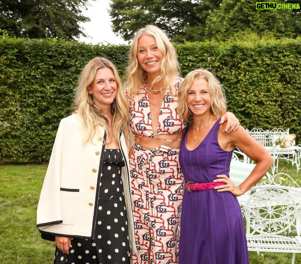 Gwyneth Paltrow Instagram - GG for @goop and @gucci at last nights garden party at home in Amagansett in celebration of summer and our new peptide serum with @juliusfewmd