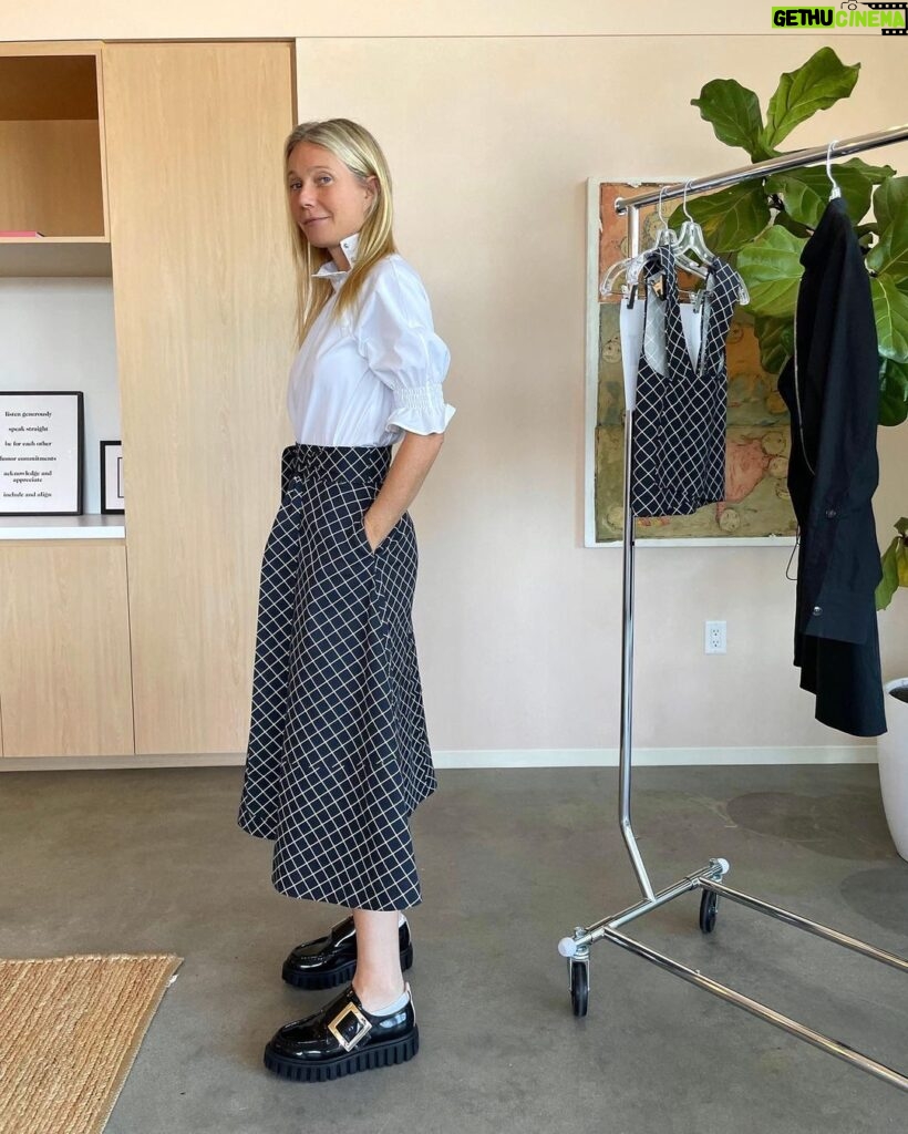 Gwyneth Paltrow Instagram - Office bound in nothing but #GLabel. Link in bio for the new collection.