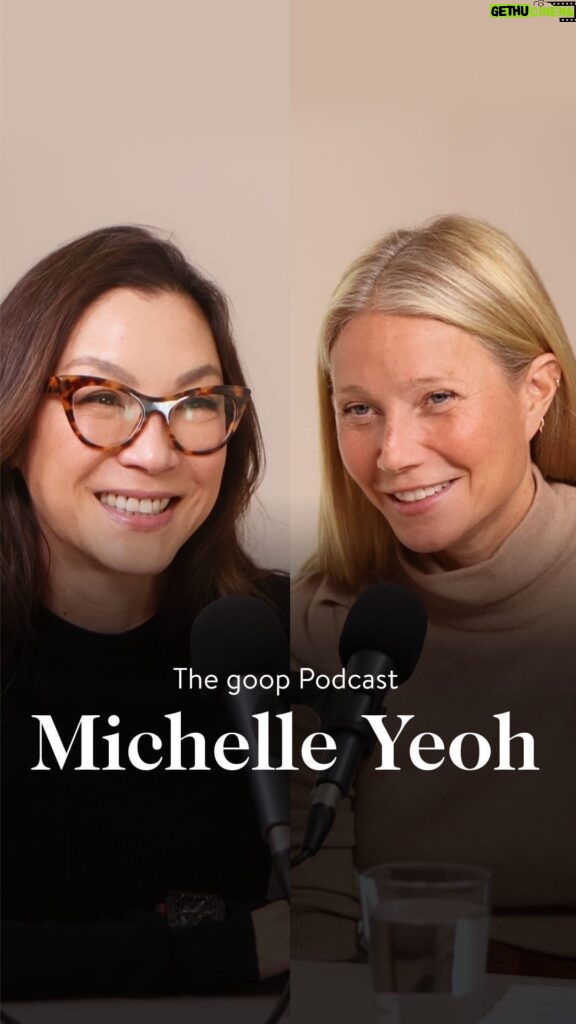 Gwyneth Paltrow Instagram - If you’re not watching The Brothers Sun already, this conversation between @michelleyeoh_official and GP will have you streaming it, stat. Link in bio to listen to the full episode and learn about what it was like for Yeoh to work with GP’s husband @bradfalchuk, plus so much more.