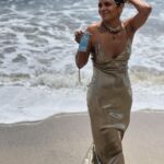 Halle Berry Instagram - Bev on the beach … but make it fashion. 😉 happy 5 years @drinkbev 🥂