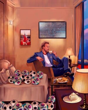 Harry Kane Instagram - That room keeps getting smaller! 😅

@HarryKane is the Englishman with the most goals scored in a #Bundesliga season 🏴󠁧󠁢󠁥󠁮󠁧󠁿🔥