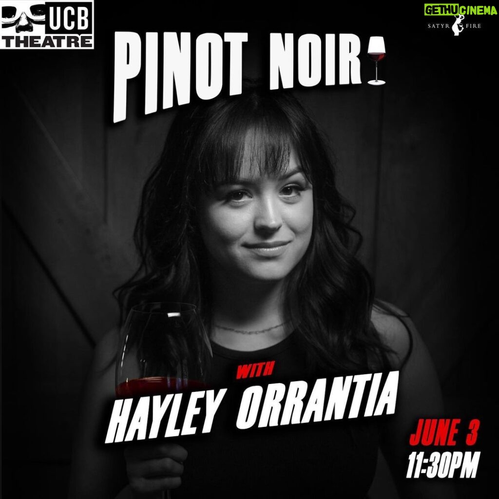 Hayley Orrantia Instagram - want to watch me drunkenly try to improv? 🍷link in bio for tickets