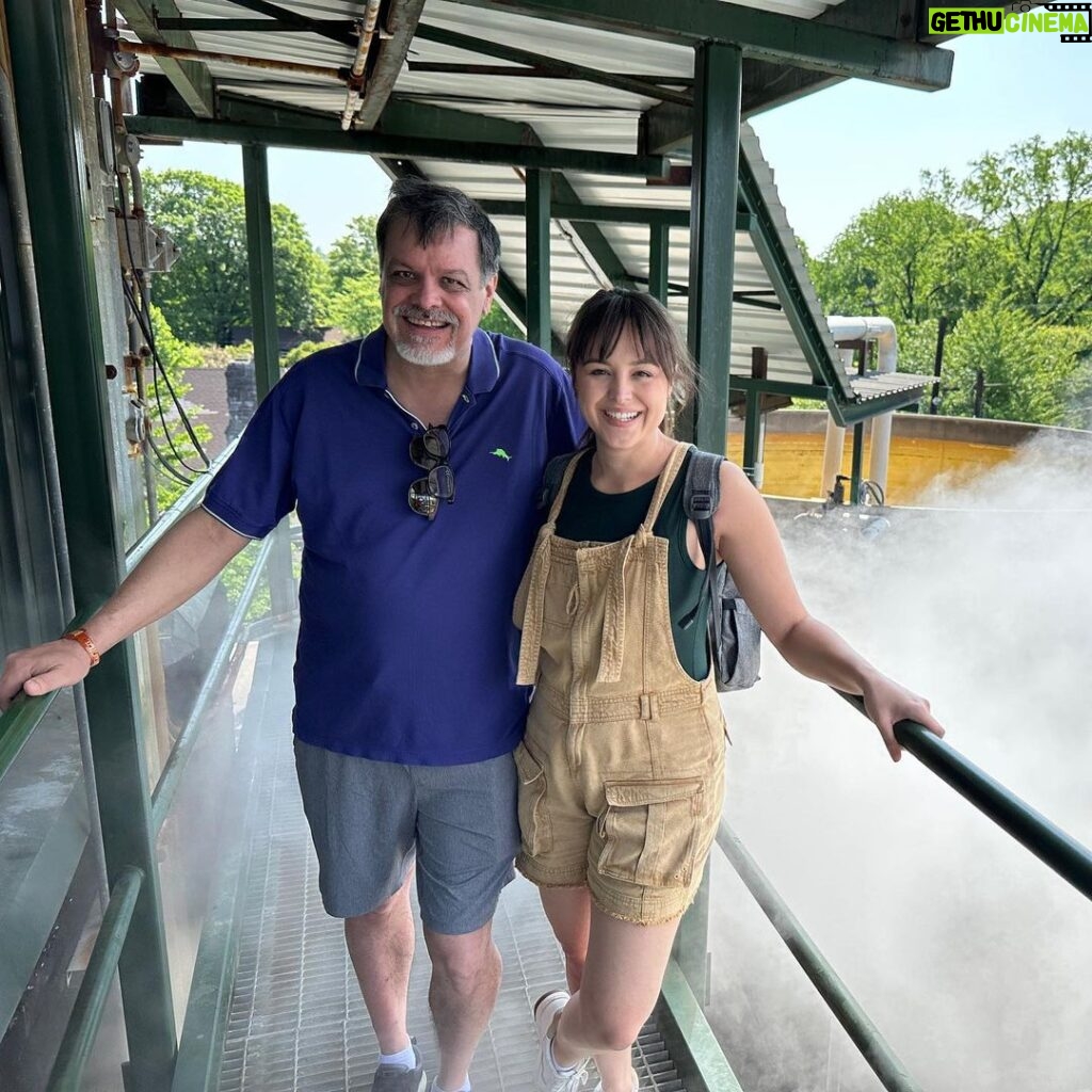 Hayley Orrantia Instagram - I had such an awesome time with my dad in Kentucky this weekend exploring Frankfort and some of the distilleries there. Thank you @buffalotracedistillery for showing us around your incredible property! Shout out to Freddie, our sweet guide, as well as Matt, Rebecca and Mark for making it happen! Can’t wait to come back and visit again 🥃 Buffalo Trace Distillery