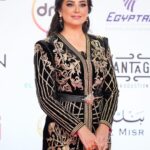 Heba Magdi Instagram - From the closing #ciff44 ___________ Caftan and bag @romeo_couture_officiel Jewelry @dimajewellery MUA @ayarady_makeup_artist Hair @haythamamin2012