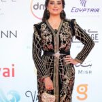 Heba Magdi Instagram – From the closing #ciff44 
___________
Caftan and bag @romeo_couture_officiel 
Jewelry @dimajewellery 
MUA @ayarady_makeup_artist 
Hair @haythamamin2012