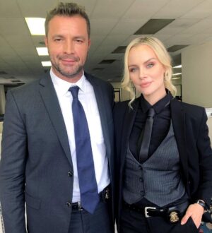 Helena Mattsson Instagram - With my “TV partner in crime” 😎🎬 @only_tonyschiena #PaperEmire