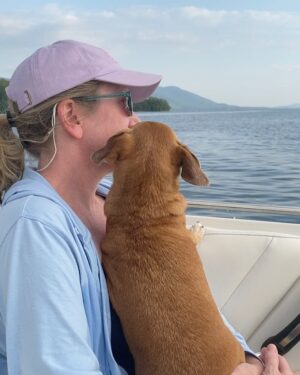 Henny Russell Instagram - This is how I spent my birthday yesterday! 🙌 #SoGrateful to @sjayen + @chris_noonan22 ❤️ Since I had already dropped my prescription sunglasses in the lake once (and luckily was able to dive & retrieve them), I tied a string on them. Janky, I know, but it worked! 🛥🥳🐕