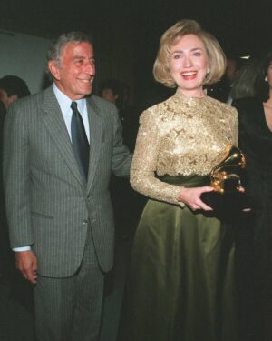 Hillary Clinton Instagram - A true talent, a true gentleman, and a true friend. We’ll miss you, Tony, and thanks for all the memories.⁣
⁣
Photo: Ron Wolfson, Getty