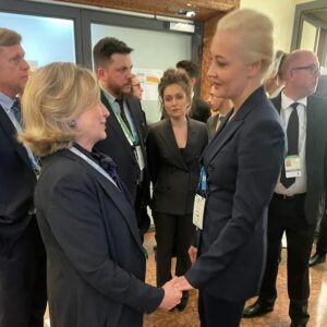 Hillary Clinton Instagram - I saw Yulia Navalnaya after she spoke at the Munich Security Conference. I’m in awe of her strength and sense of purpose, even as she and her family have sacrificed so much for the country they love. 

Her fight for democracy and freedom, like her husband’s, is our fight too.