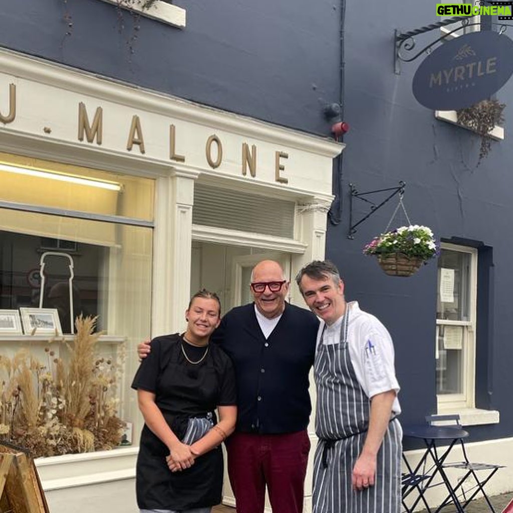 Hugh Wallace Instagram - Myrtle is a fabulous addition to foodie heaven in Ardee. The perfect poached eggs,crispy bacon, tea and toast with Jonathan’s delicious green gage jam. Photo with Jessica & Jonathon. #restaurant #louth #localbusiness #ardee Ardee Co Louth
