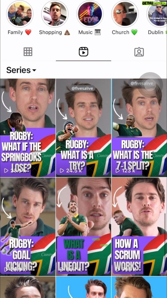 Hugh Wallace Instagram - Who’s tuning in to watch the rugby tonight? I’m team Springboks all the way 🇿🇦 Have you watched Howard from @fivesalive He’s made me laugh 😆 and I’ve learned something from the 500+ rule book too. Go check him out. Who are you supporting & more importantly do you understand all the rules? #rugby