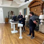 Hugh Wallace Instagram – Tonight is the final of @rtehomeoftheyear I thought I would share some of the behind the scenes of the final. 
1. Sam, sound man extraordinare 
2. Joe, camera genius 
3. The crew, incredibly hardworking. 
The show is about to begin…. 
Great excitement and nerves…… who will WIN? 🏆
#rtehomeoftheyear Palmerstown House